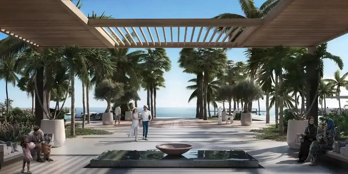 Illustrative landscaped waterfront at Address Residences
