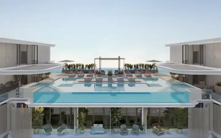 Arthouse rooftop adults-only infinity pool and sun deck concept