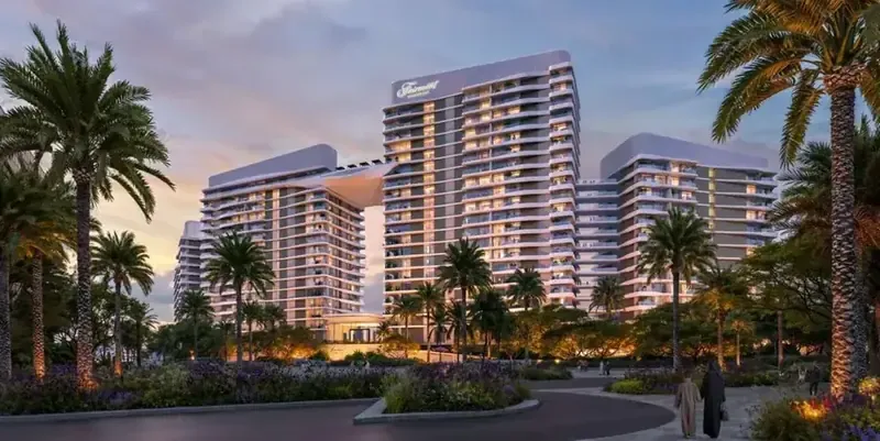 Exterior view of the four Fairmont Residences towers