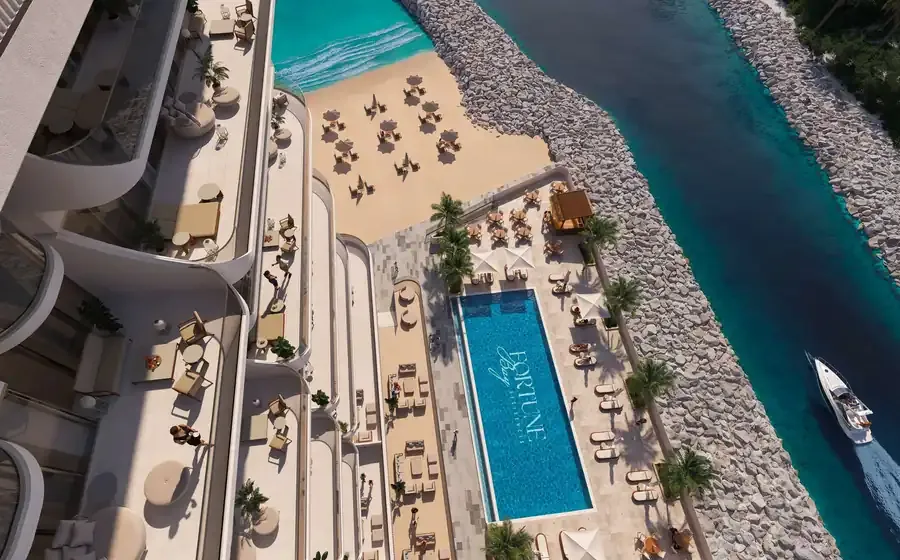Fortune Bay infinity pool, private beach and waterfront setting