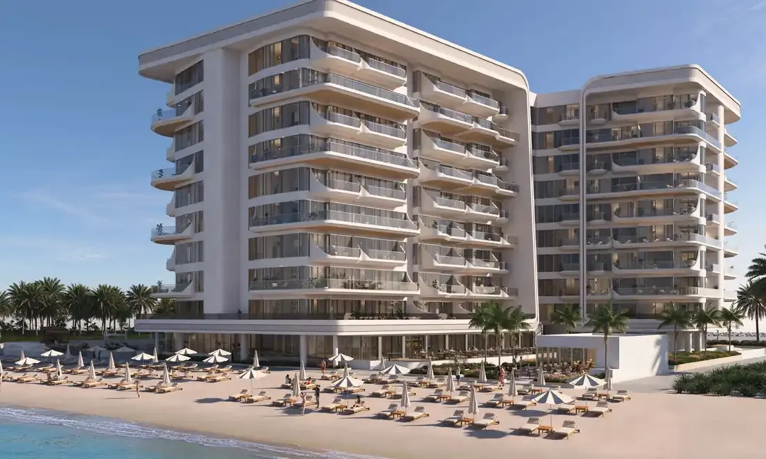 Fortune Bay Residences beachfront building on Al Marjan Island