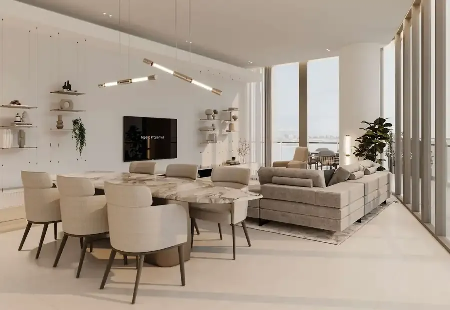 Fortune Bay furnished living and dining area