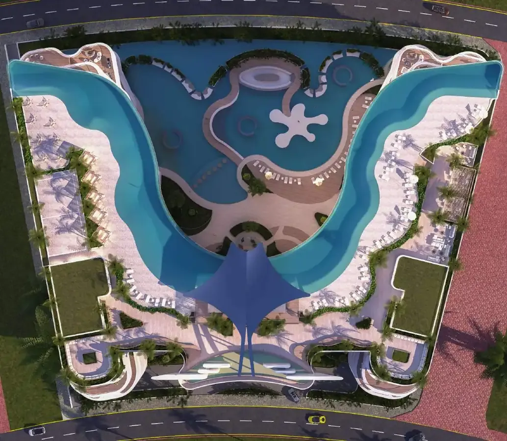 Manta Bay rooftop sky beach plan