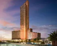 Wynn Al Marjan Island tower rendering positioned at its Island 3 masterplan location
