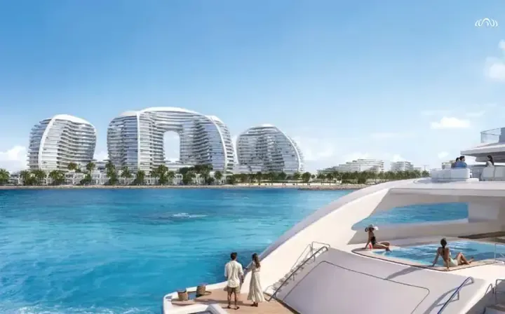 Oystra waterfront towers on Al Marjan Island