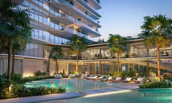 Landscaped lagoon pool within the proposed Palazzo Tissoli development