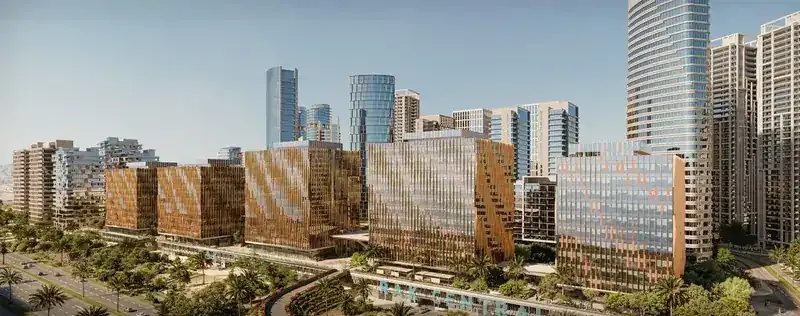 Architectural rendering of the RAK Central Square office complex