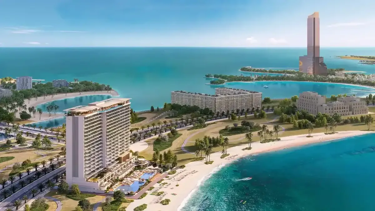 Sheraton Residences beachfront position on Al Marjan Island