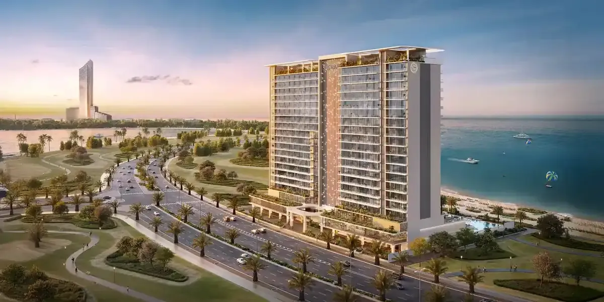 The Residences at Sheraton building and coastal location