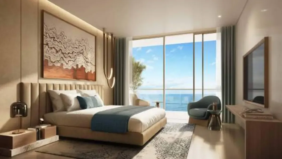 Shoreline Al Marjan Island bedroom rendering