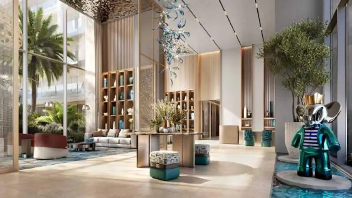 Shoreline by DAMAC lobby rendering
