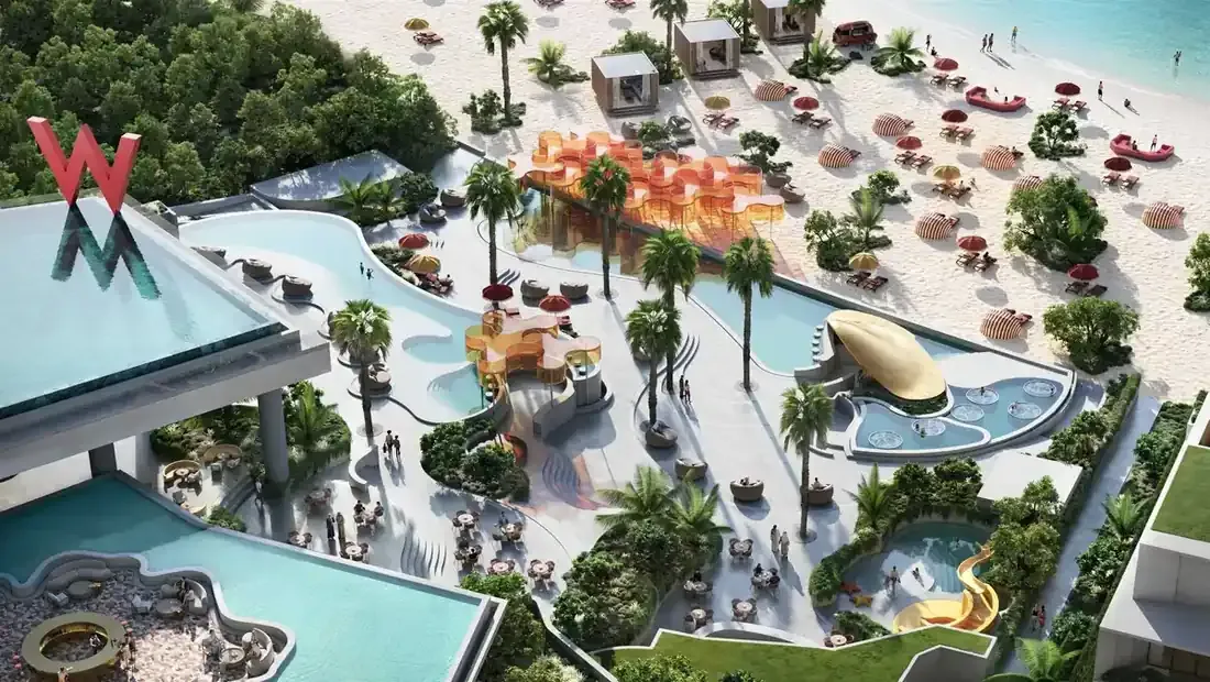 W Residences pools and direct beach access