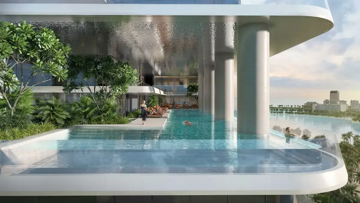 Sea-view infinity pool at W Residences