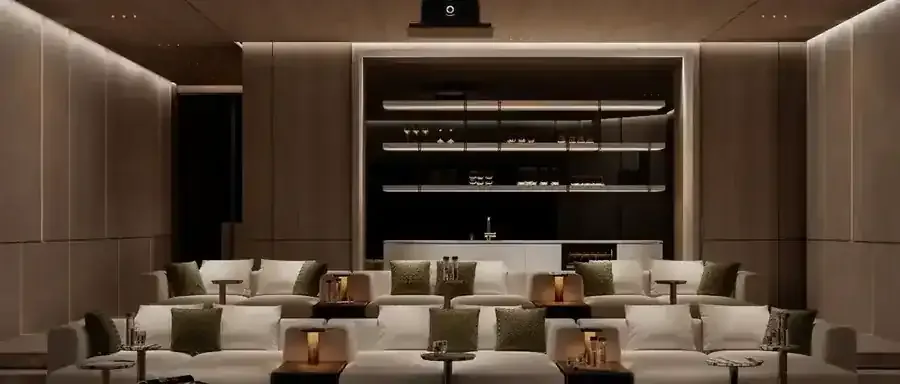 Private cinema for Waldorf Astoria Residences owners and guests