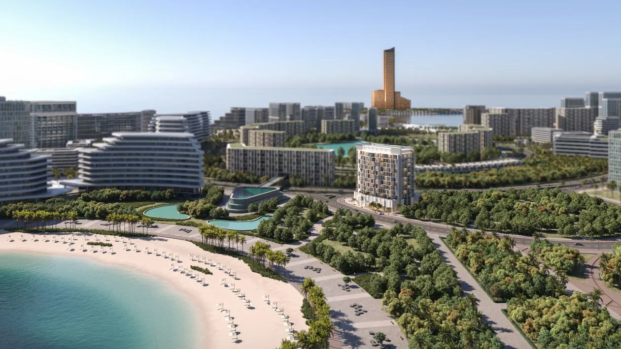 Island Heights apartments near the beach on Al Marjan Island