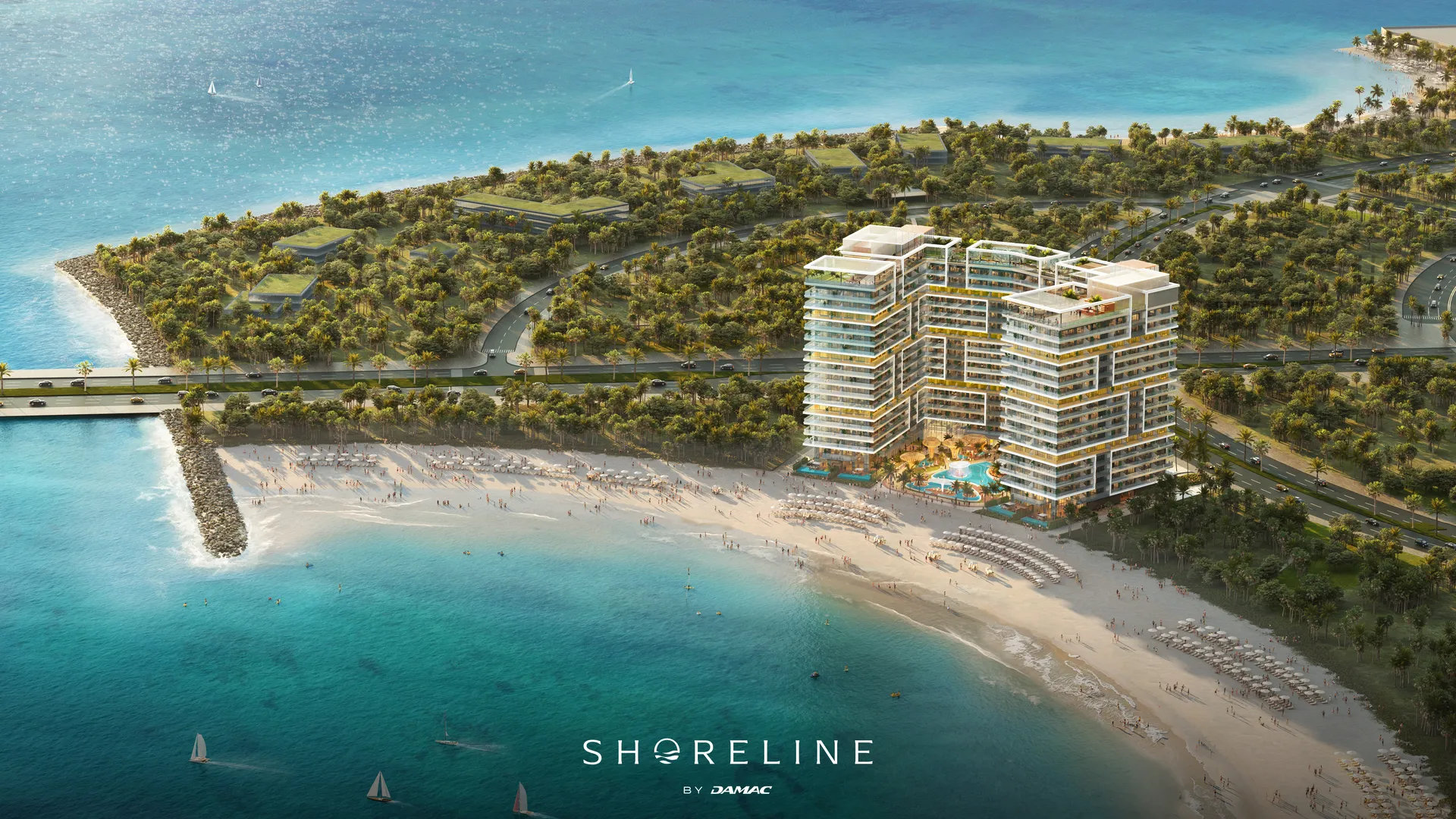 Shoreline by DAMAC beachfront property on Al Marjan Island